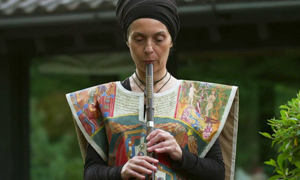 Lady playing the flute